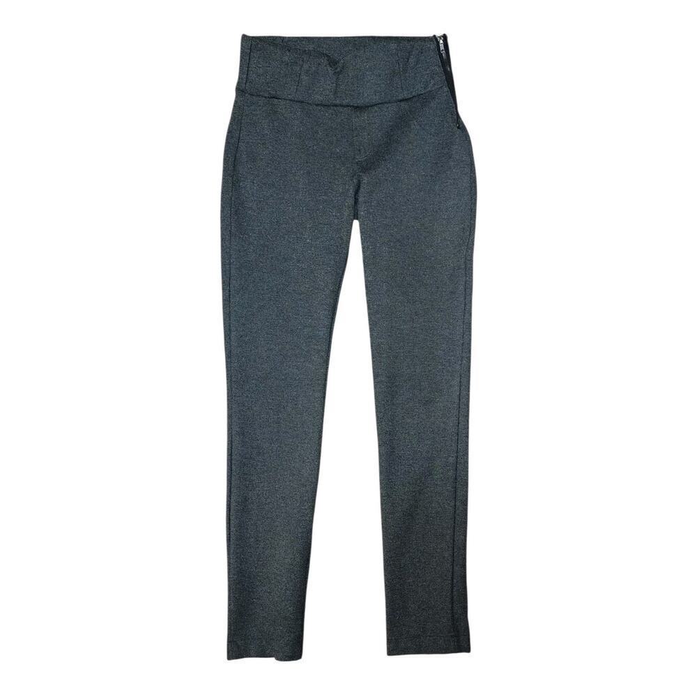 Sentimental New York Womens Slim Straight Leg Dress Pants Charcoal Gray Small S